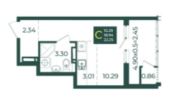 Студия в Дом 8 очередь 3