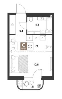 Студия в Литер 12