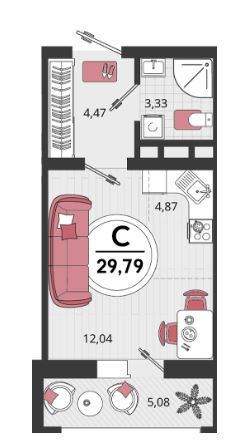 Студия в Литер 18