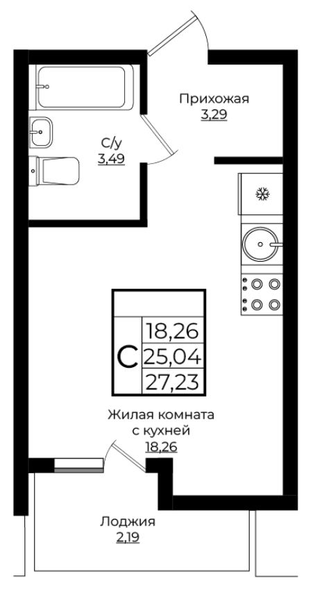 Студия в Литер 2