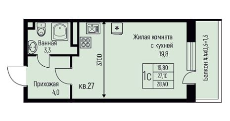 Студия в Литер 9