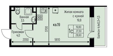 Студия в Литер 23