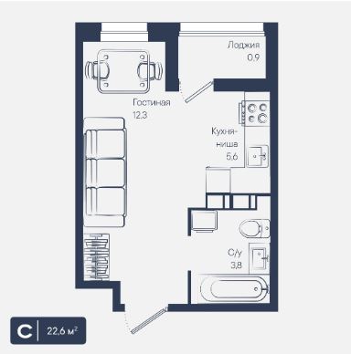 Студия в Литер 6.2