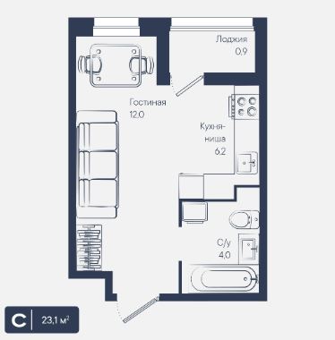 Студия в Литер 6.1