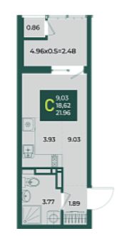 Студия в Дом 16 очередь 4