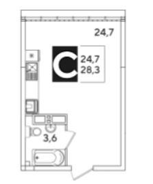 Студия в Литер 43