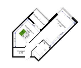 Однокомнатная в Литер 2 