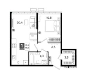 Однокомнатная в Литер 13