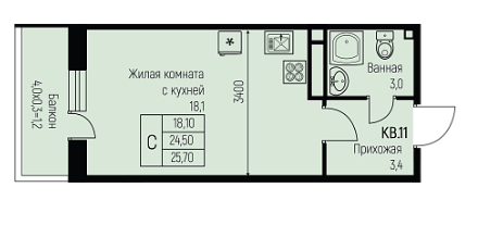 Студия в Литер 10