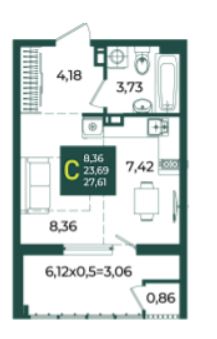 Студия в Дом 10 очередь 3