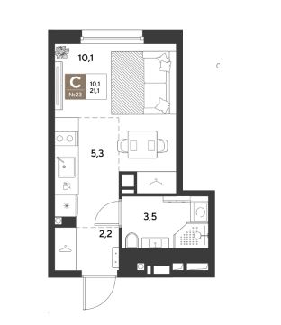 Студия в Литер 12