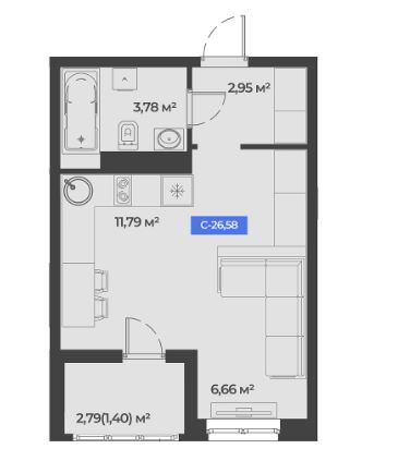 Студия в Литер 1