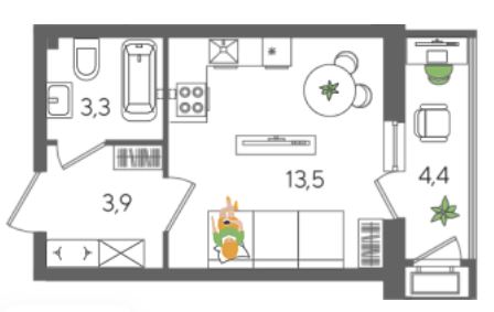 Студия в Литер 1