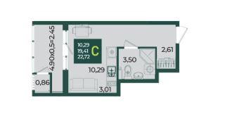 Студия в Дом 3 очередь 2