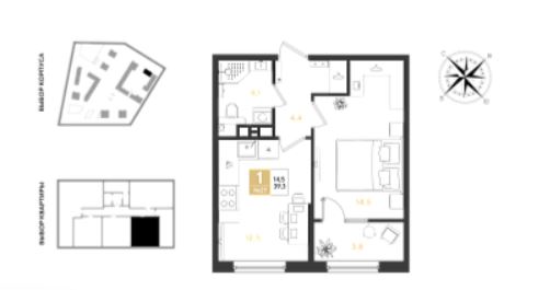 Однокомнатная в Литер 6