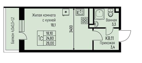 Студия в Литер 12