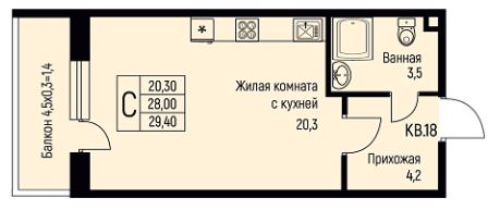 Студия в Литер 15