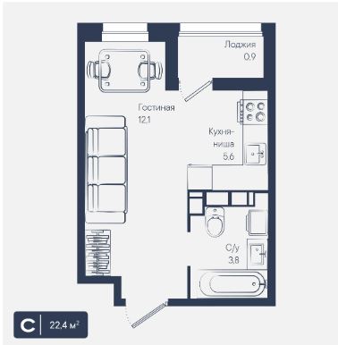 Студия в Литер 6.1