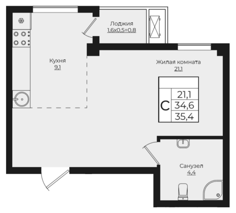 Студия в Литер 3