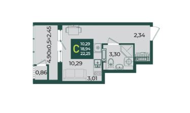 Студия в Дом 4 очередь 2