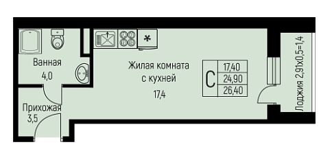 Студия в Литер 17