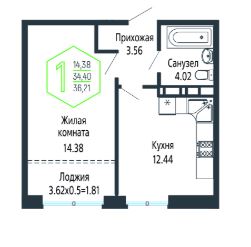 Однокомнатная в Литер 4