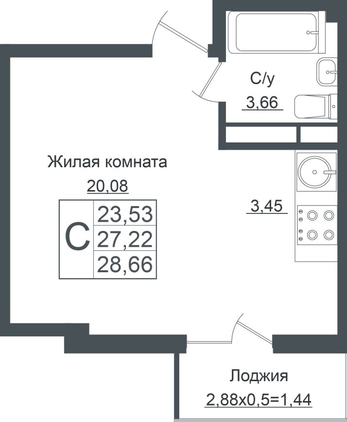 Студия в Литер 7