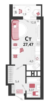 Студия в Литер 12