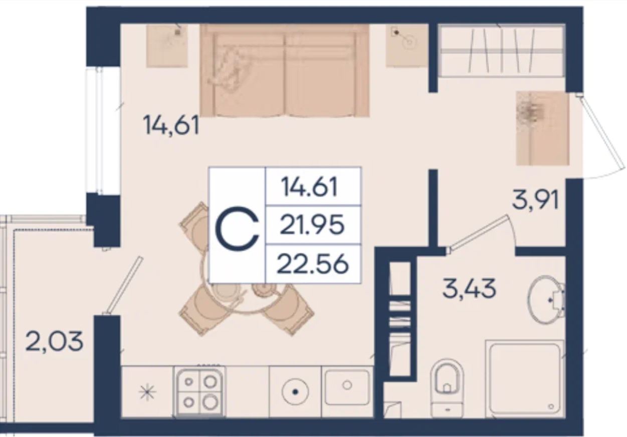 Студия в Литер 1.18