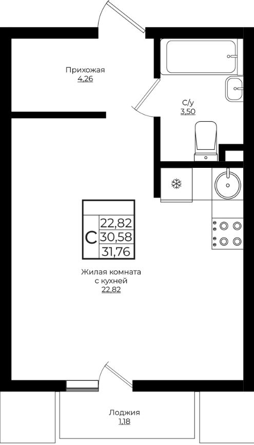 Студия в Литер 4