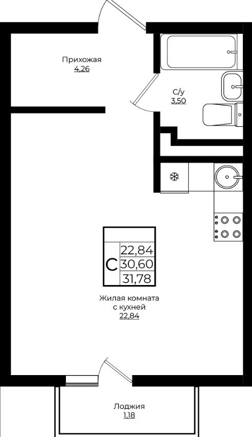 Студия в Литер 1