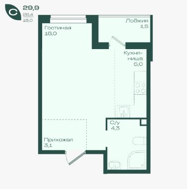 Студия в Литер 1.1