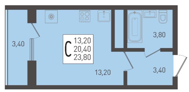 Студия в Литер 2