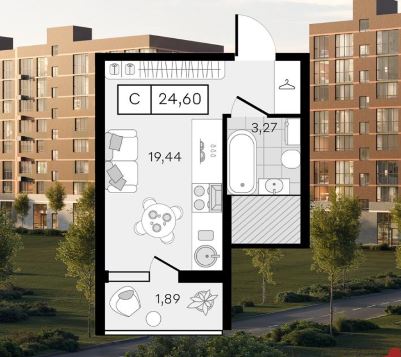 Студия в Литер 34