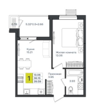 Однокомнатная в Литер 4