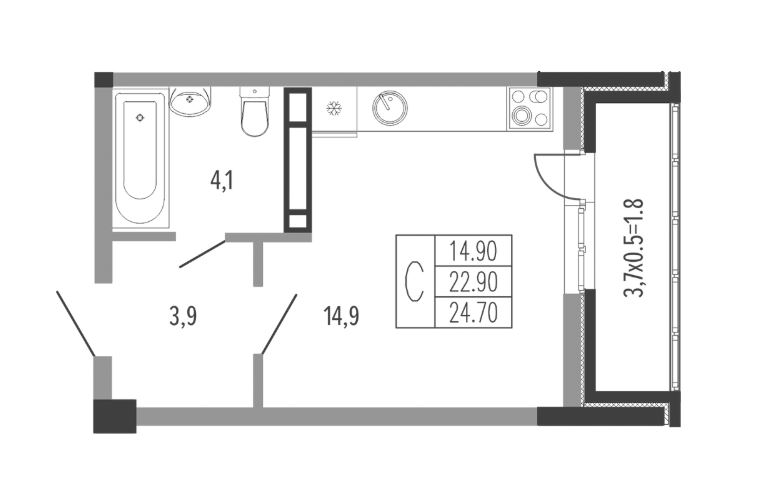 Студия в Литер 5