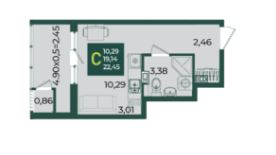 Студия в Дом 4 очередь 2