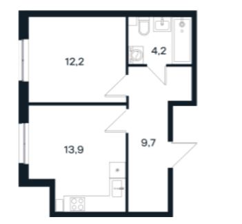 Однокомнатная в Литер 14 очередь 3