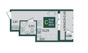 Студия в Дом 4 очередь 2