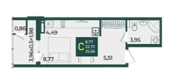 Студия в Дом 9 очередь 3
