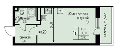 Студия в Литер 11