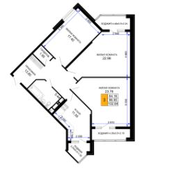 Трехкомнатная в Литер 3