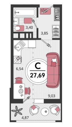 Студия в Литер 19