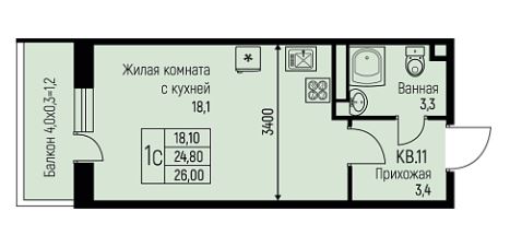 Студия в Литер 24