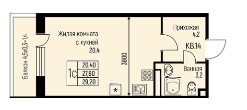 Студия в Литер 24