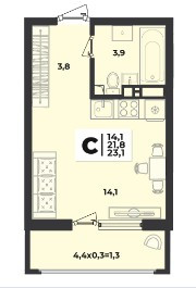 Студия в Литер 1.1