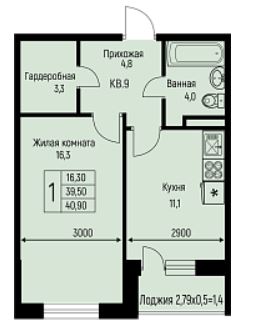 Однокомнатная в Литер 7