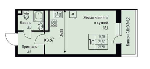 Студия в Литер 11