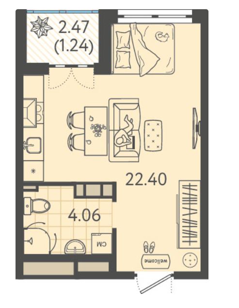 Студия в Литер 2