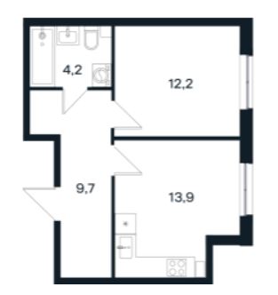 Однокомнатная в Литер 10 очередь 3